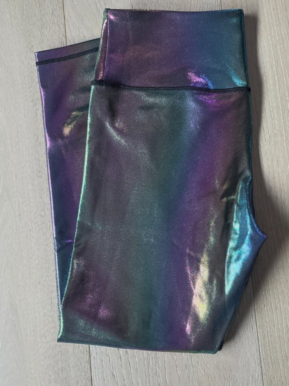 ZYIA Active Mirage Metallic Light N’ Tight 7/8 Legging Size 12 Rainbow Hue